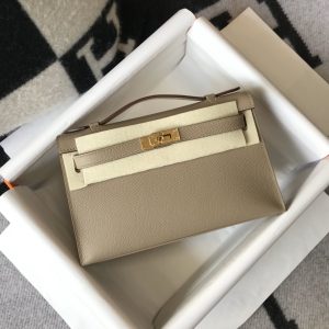 Hermès Kelly 22cm Eom Leder Clutch Abendtasche 1:1 Replika & Originalgetreue Verarbeitung 1069146327 - front view | Hermès