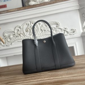 Hermès Garden Party 30cm in Graphite – Perfekte Kopie mit Exakter Replika Qualität 1127821262 - front view | Hermès