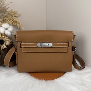 Hermès Kelly Messenger Bag in Spiegelqualität - Perfekte 1:1 Replika mit echtem Leder 1070198591 - front view | Hermès