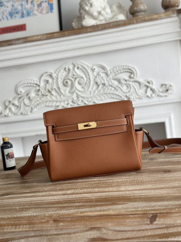 Hermès Kelly Messenger Togo Leder 1:1 Replica – Originalgetreue Nachahmung 1070199214 - front view | Hermès